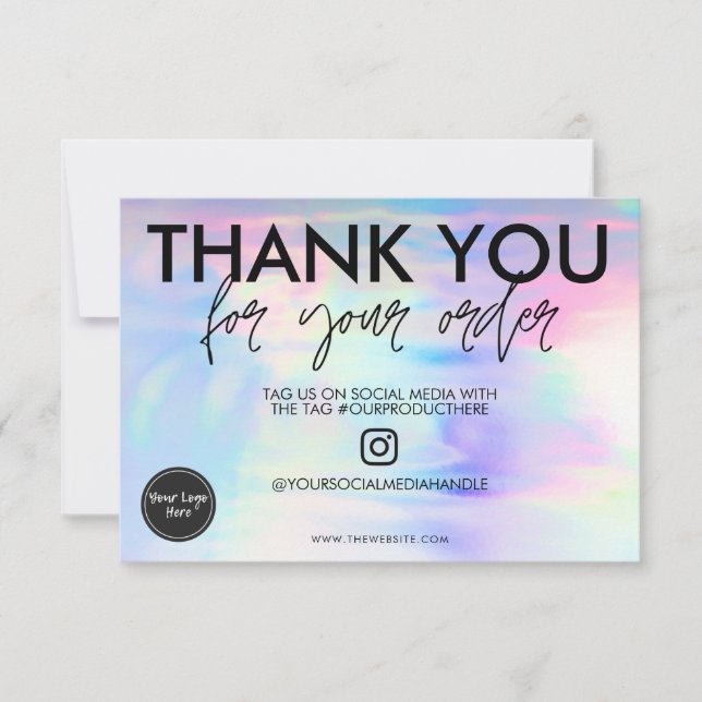Holographic Pastel Vielen Dank, Media Insert (Vorderseite)