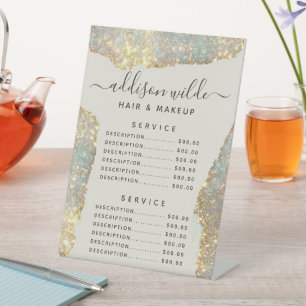 Holographic Signature Script Glitzer Service Price Sockelschild