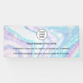 Holographic Sparkle Opal Iridescent Business Banner