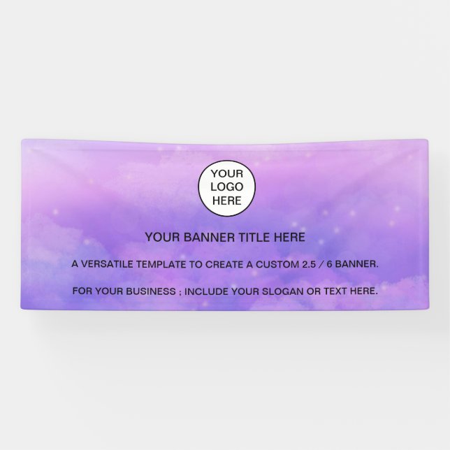 Holographic Sparkle Opal Iridescent Business Banner (Horizontal)