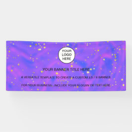 Holographic Sparkle Opal Iridescent Business Banner