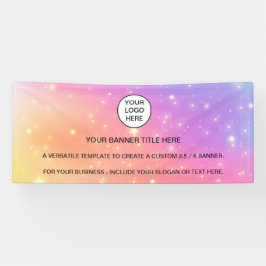 Holographic Sparkle Opal Iridescent Business Banner