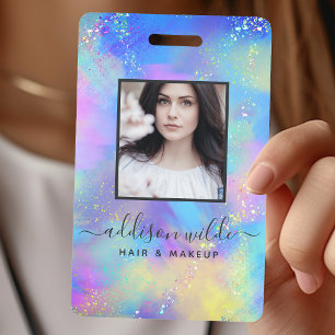 Holographic Sparkle Opal Iridescent Business ID Ausweis