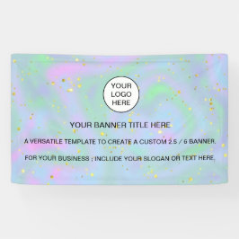 Holographic Sparkle Opal Iridescent-Geschäftszeich Banner