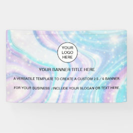 Holographic Sparkle Opal Iridescent-Geschäftszeich Banner