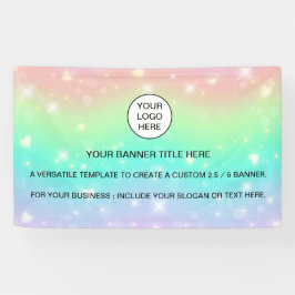 Holographic Sparkle Opal Iridescent-Geschäftszeich Banner