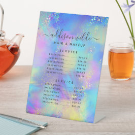 Holographic Sparkle Opal Iridescent Price Menu Sockelschild
