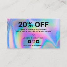 Holographic Trendy Salon Vielen Dank