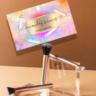 Holographic Unicorn Gold Syringe Botox B12 WELLNES Visitenkarte