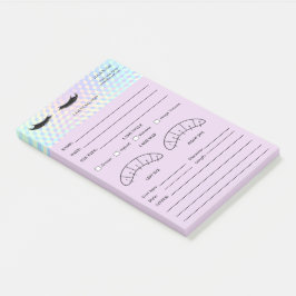 Holographic Wimpern-Klienten-Formular Post-it Klebezettel