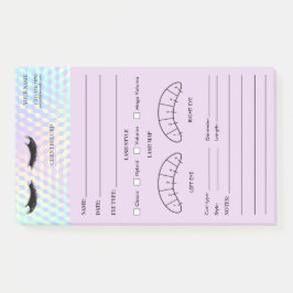 Holographic Wimpern-Klienten-Formular Post-it Klebezettel