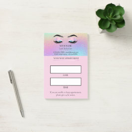 Holographic Wimperntermin Post-it Klebezettel