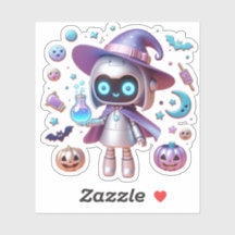 Holographic Witz Robot Vinyl Niedlich Halloween Te