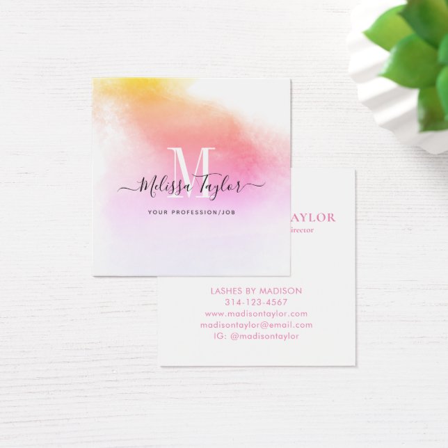 Holographie Carte photo rose et or (Bureau)