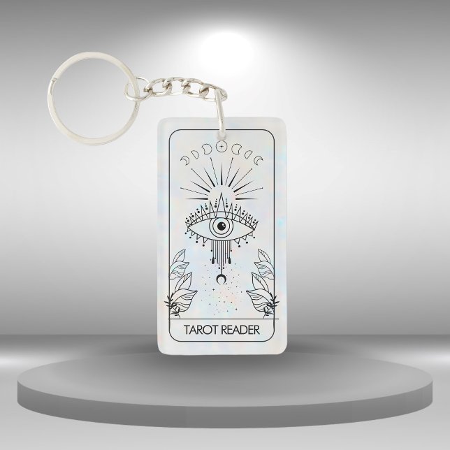 Holographie du Tarot céleste oculaire mystique (Mystical Evil Eye Celestial Tarot Holographic Keychain)