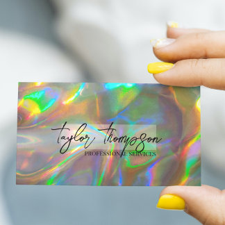 Holographie Or | Cartes de visite de glam modernes