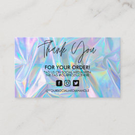 Holographie Vielen Dank Trendy Salon Business Card Visitenkarte