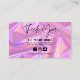 Holographie Vielen Dank Trendy Salon Business Card Visitenkarte