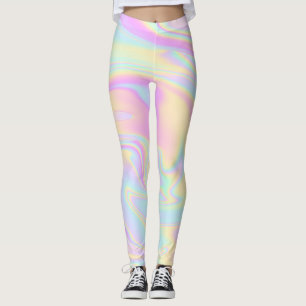 Holographique Iridescente Pastel Leggings arc-en-c