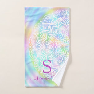 Holographique Monogramme Pastel Iridescente Arc-en