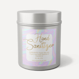 Holographique or Chic Étiquettes Sanitizer à la ma