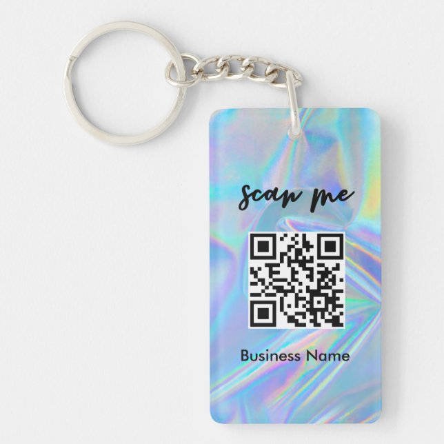 Holographique QR Code Carte de visite Votre logo (Devant)