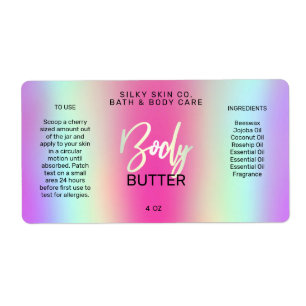 Holographique Styled Neon coloré Étiquettes de beu