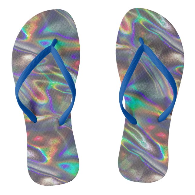 holographique tongs argenté chaussures sandales (Semelle)