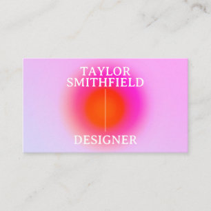 Holographische Aura Typografie Visitenkarte