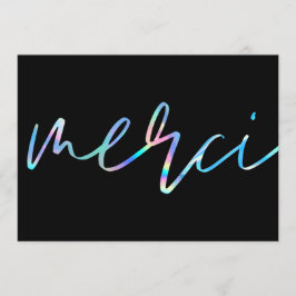 Holographische farbenfrohe Merci Custom Danke Card Einladung