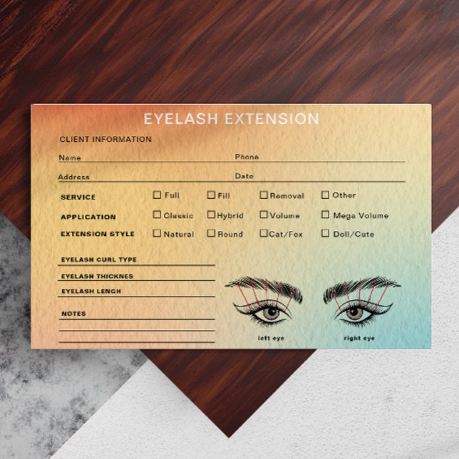 Holographische Gradient Lash Client Record Map (Holographic Gradient Lash Client Record Map)