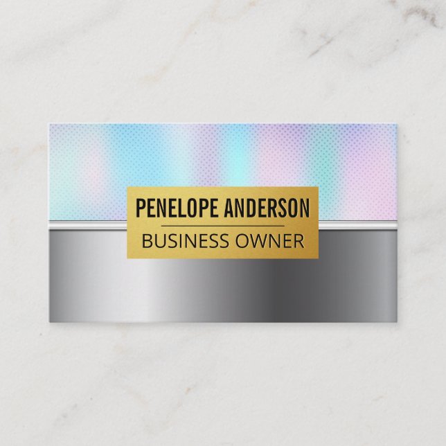 Holographische Gradient | Metallic Visitenkarte (Vorderseite)