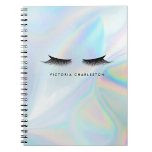 Holographische Lashes Notizblock