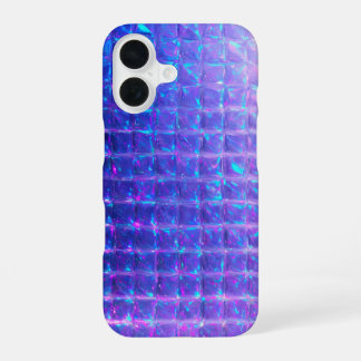 Holographische Lila Prismentextur iPhone 16 Hülle
