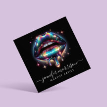 Holographische Lippen Makeup Artist, Schönheit