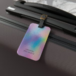 Holographische Monogramm Moderne Reisen Gepäckanhänger<br><div class="desc">Niedliche und funkelnd Imitate holografische Gepäckanhänger für Ihre persönlichen Besitztümer. Das Design verfügt über ein modernes Skript,  Typografie,  trendige Schriftart und einen einfachen,  aber dennoch wirkungsvollen Hintergrund. Ideal für Kosmetiker oder Schönheitssalonbesitzer,  Makeup-Künstler,  Kostümmacher,  Friseur oder Kosmetologe."</div>