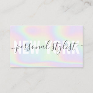 Holographische Regenbogenskriptsignatur Girl Styli Visitenkarte