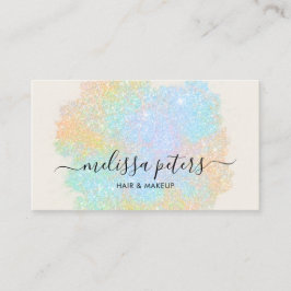Holographische Schrift Moderner Glitzer Sparkle Visitenkarte