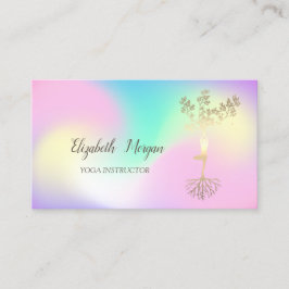 Holographischer Yoga-Instruktor, Silhouette Trea W Visitenkarte