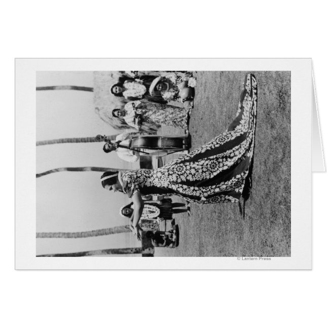 Holoku Hula Dancer avec Band PhotoHawaii (Devant horizontal)
