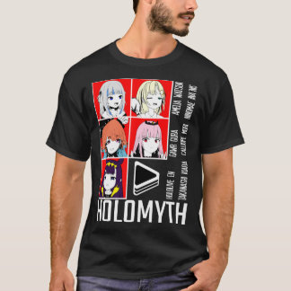 Hololive EN Holomyth Red Panel Klassischer T - Shi T-Shirt