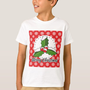 Holon Red White Snowflakes Pattern - Merry Xmas T-Shirt