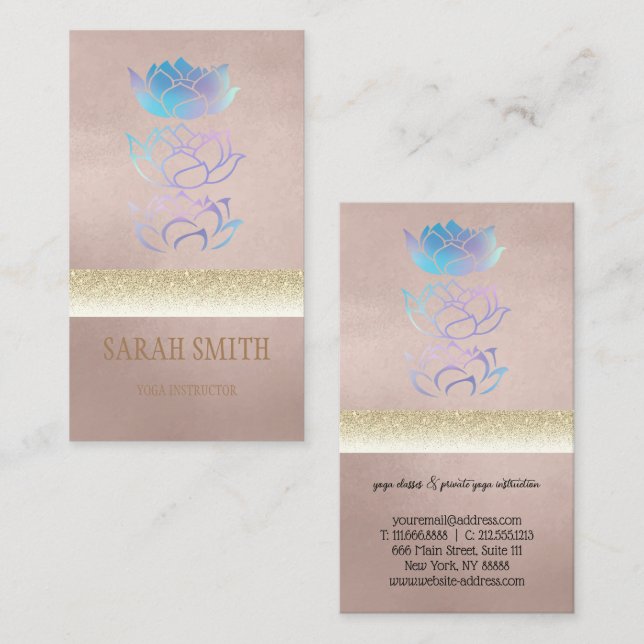 Holotus-Lotus Visitenkarte (Vorne/Hinten)