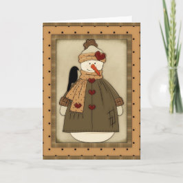 Hol's auf Snowgirl (Winter) 2 Grußkarte Karte