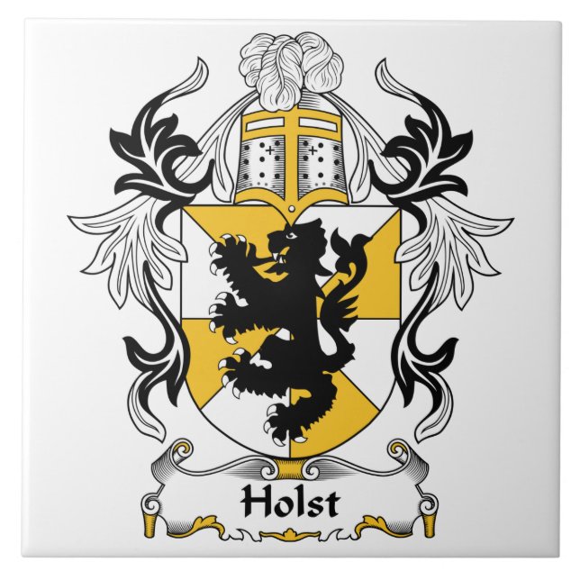 Holst Familienwappen Fliese (Vorderseite)