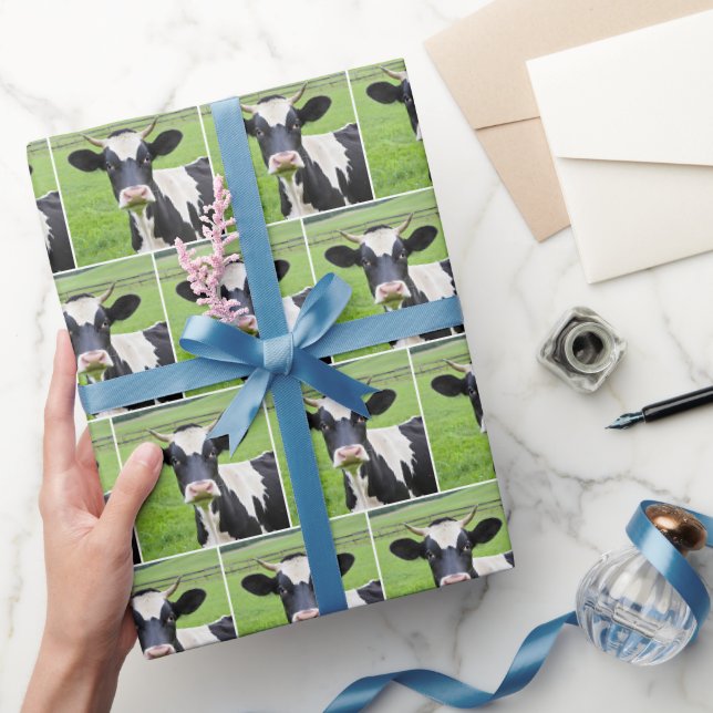 Holstein Bull in Grünweide Geschenkpapier (Schenken)