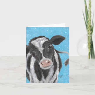 Holstein Calf Folded Card Ankündigung