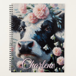 Holstein Cow Blume Bauernhof Personalisiert Planer