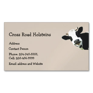 Holstein Cow Breeder Dairy Farm Spaß Magnetische Visitenkarte