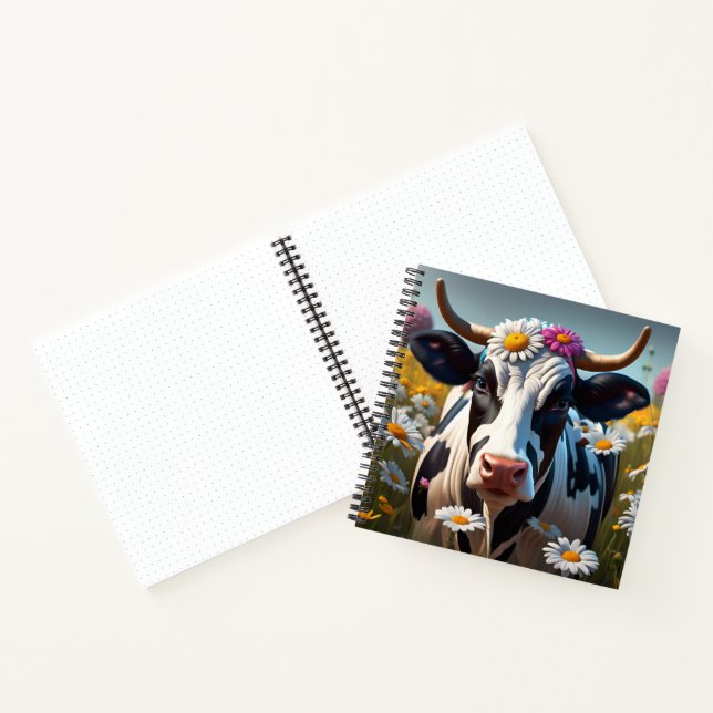 Holstein Cow mit Pressebericht Notizbuch (Innenseite)
